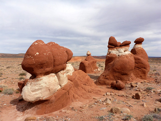 White and red pinnacles