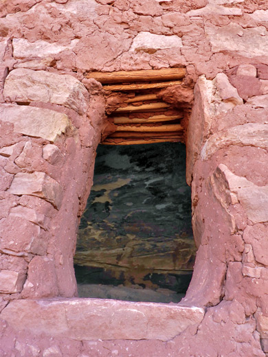 Posts above a doorway