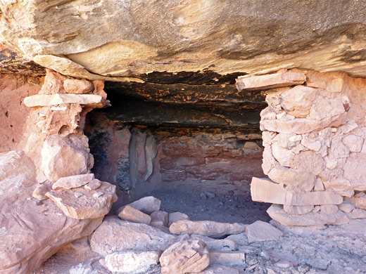 Partly collapsed doorway