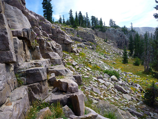 Cliffs above Jordan Lake