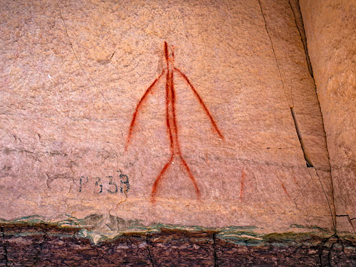 Red pictograph