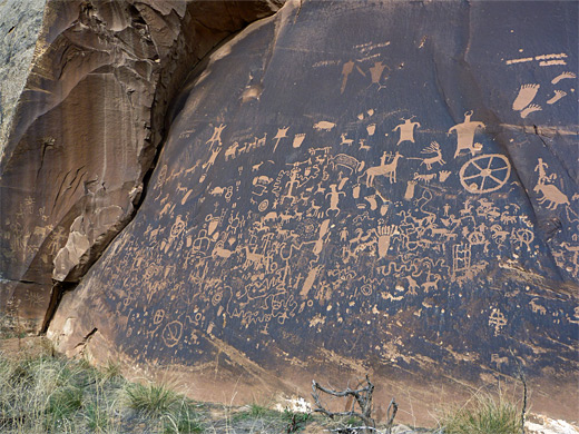 Many petroglyphs