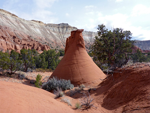 Tepee-shaped rock