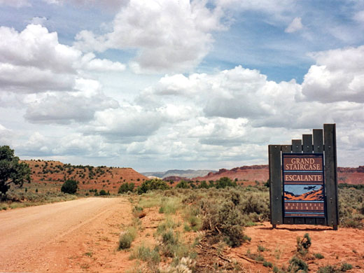 Entering the national monument