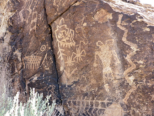 Human petroglyph figure