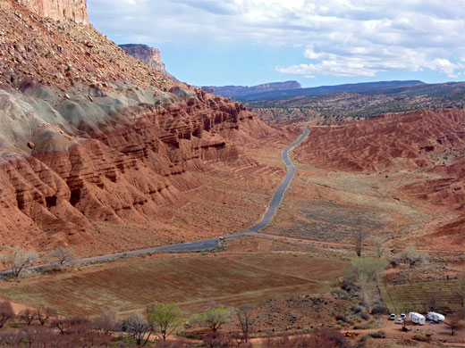 Cliffs beside the road