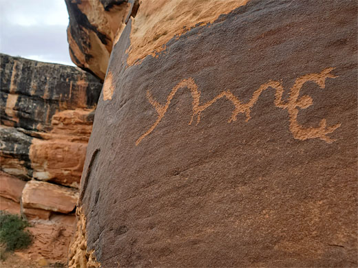 Petroglyph in the South Fork of Sevenmile Canyon