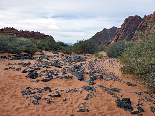 Lava and sand