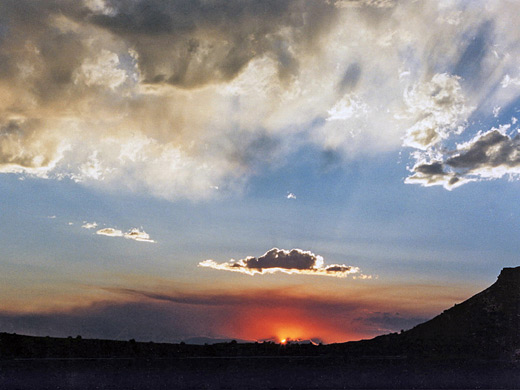 Sunset over the San Rafael Swell