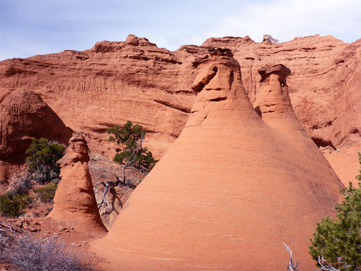 Three tepees, near the Secret Passage