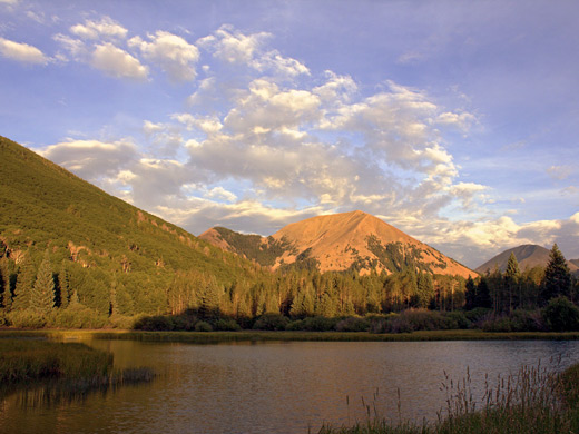 Sunset over Warner Lake