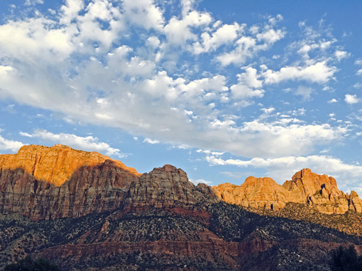 Sunset over the cliffs