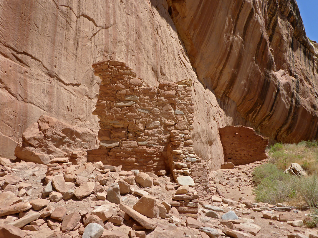 Cliff and ruins