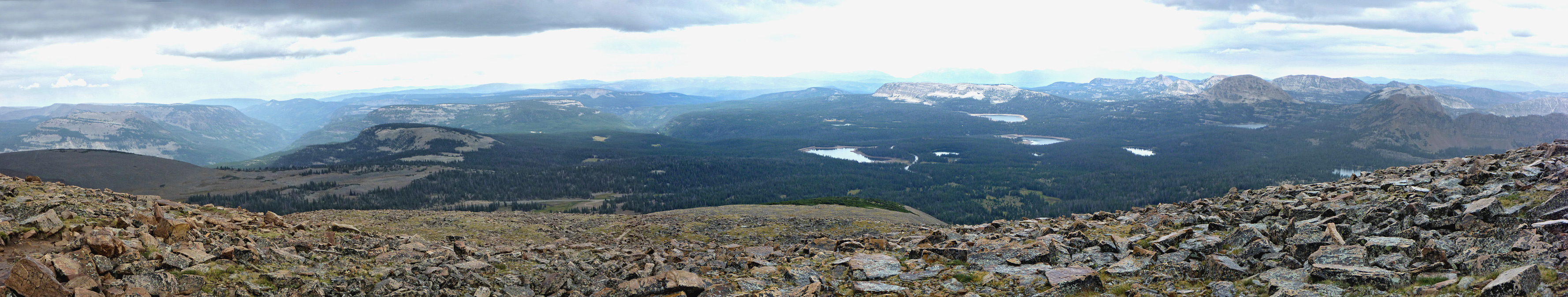 Panorama of lands to the south of Bald Mountain