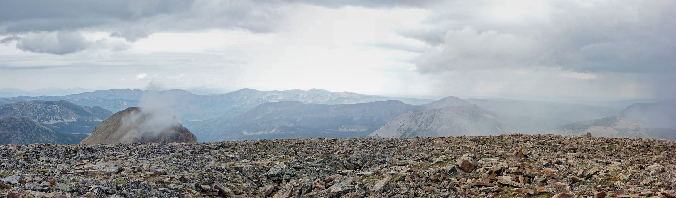 Clouds above the summit of Bald Mountain