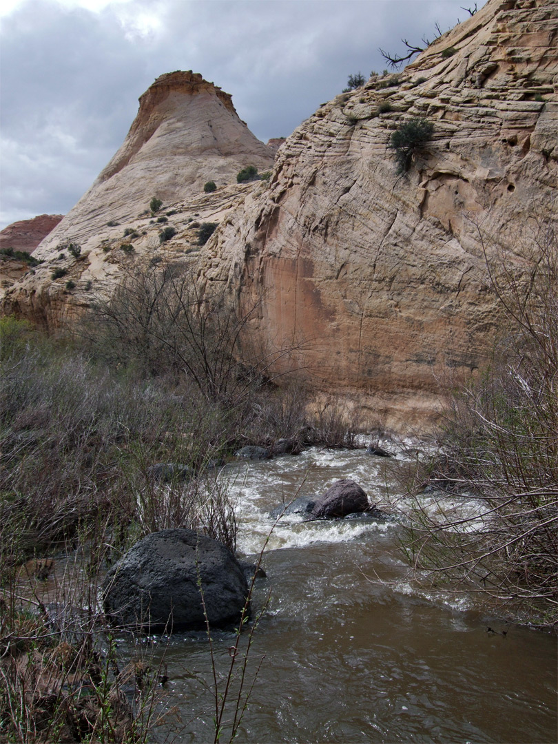 Cliff by the creek