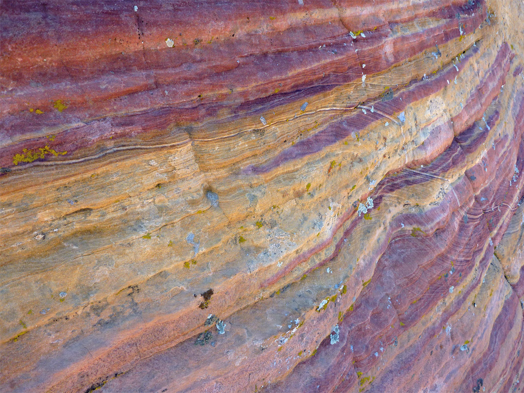 Purple and yellow sandstone