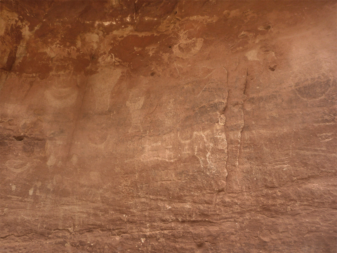 Faded petroglyphs