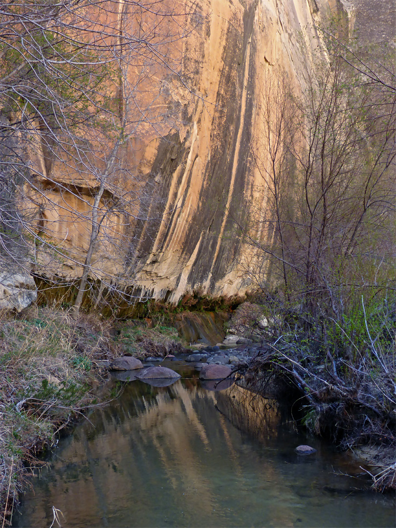 Streaked cliff