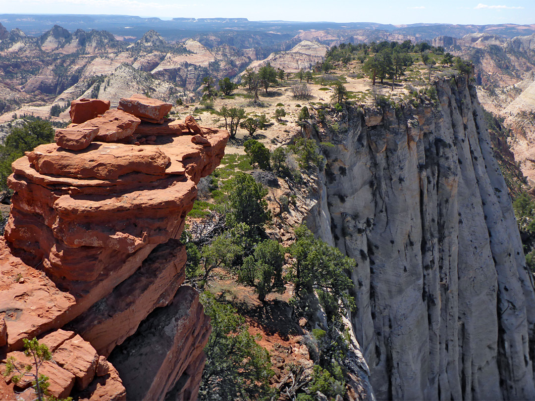 Sheer cliffs