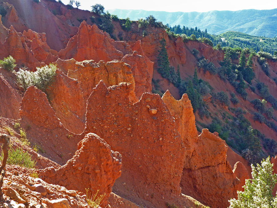 Red rocks in Devils Kitchen