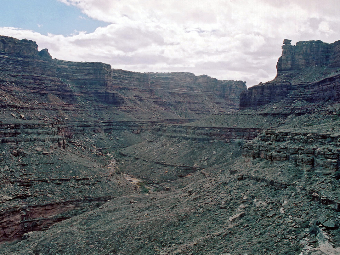 Cliffs at the end of the canyon