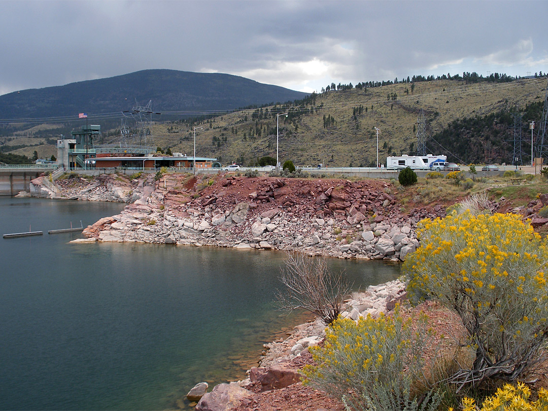 Shoreline by the dam