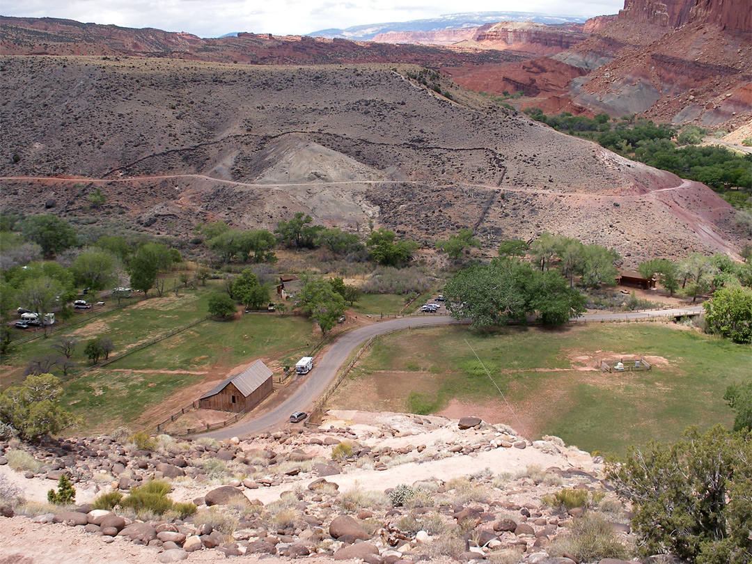 Road past the campground