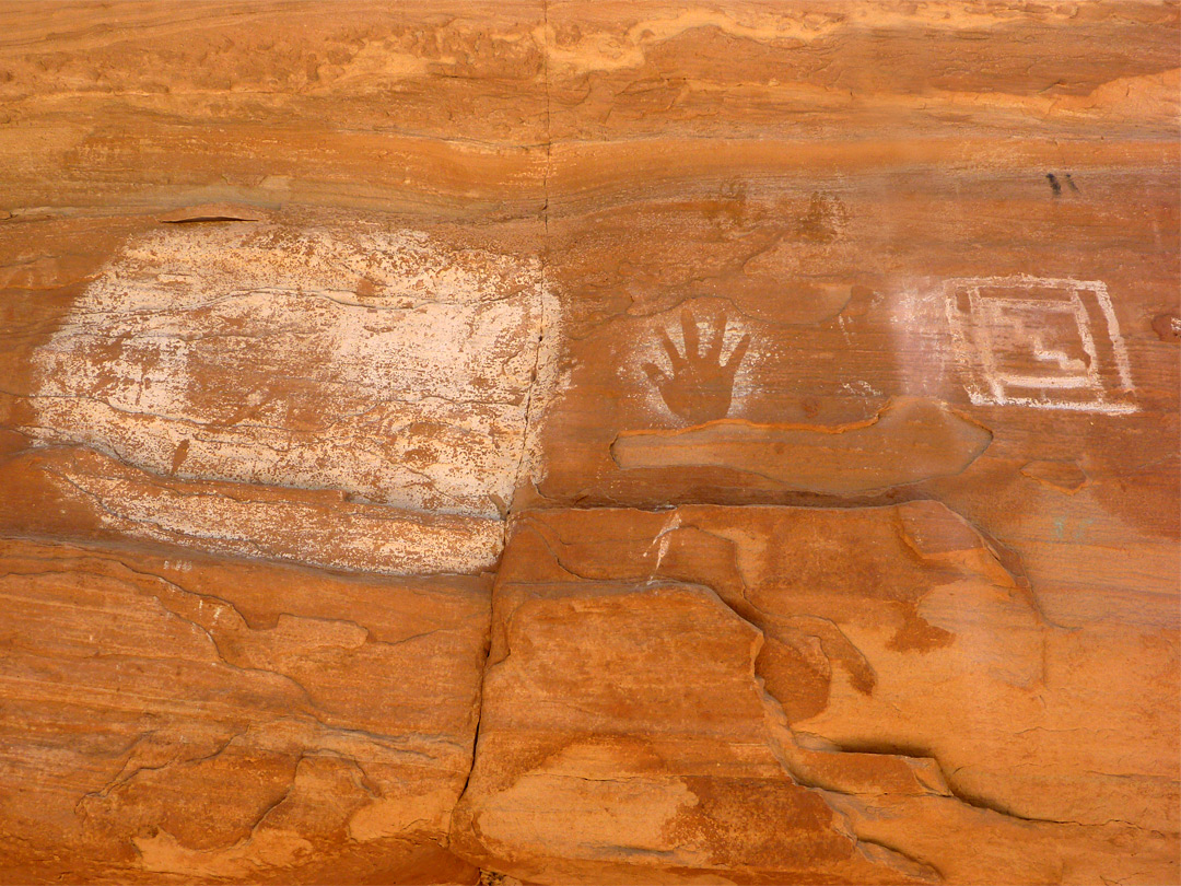 White pictographs