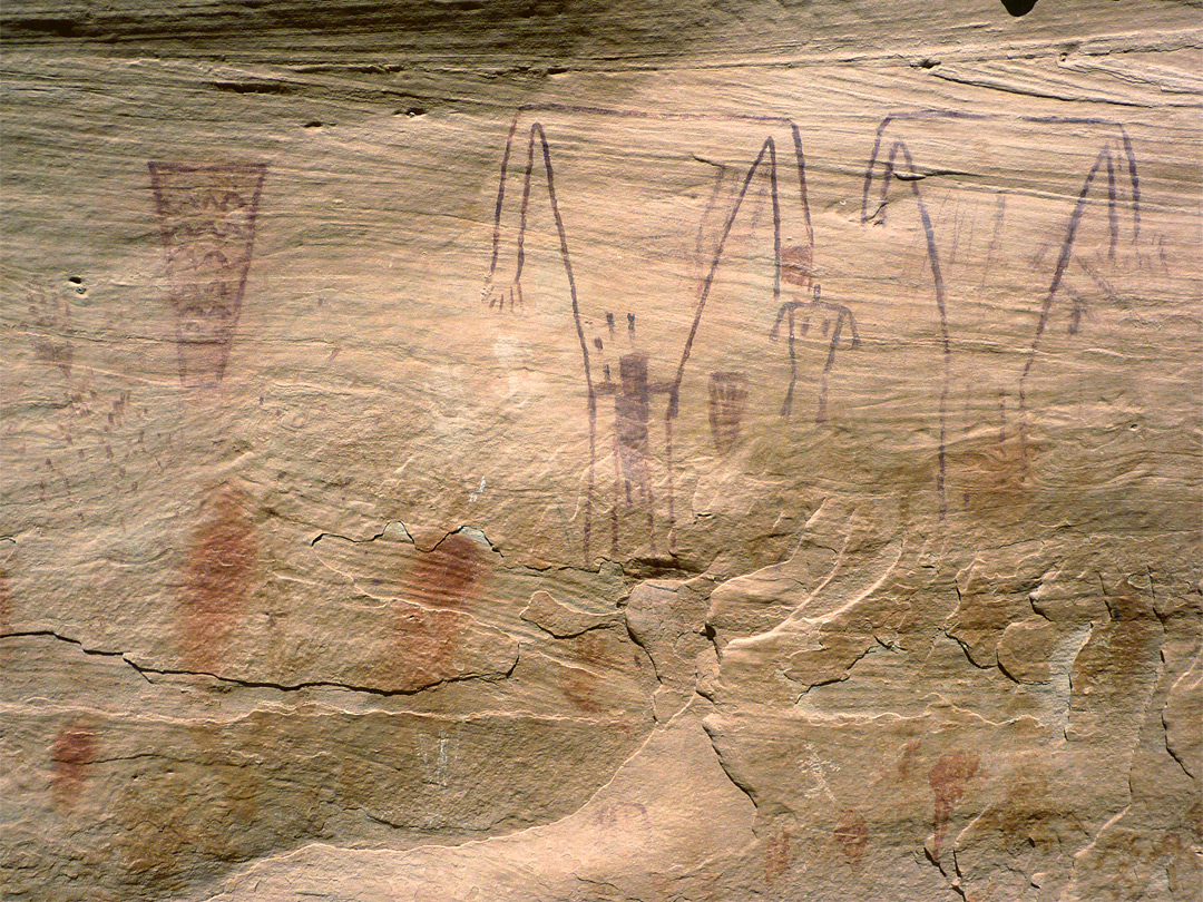 Red pictographs