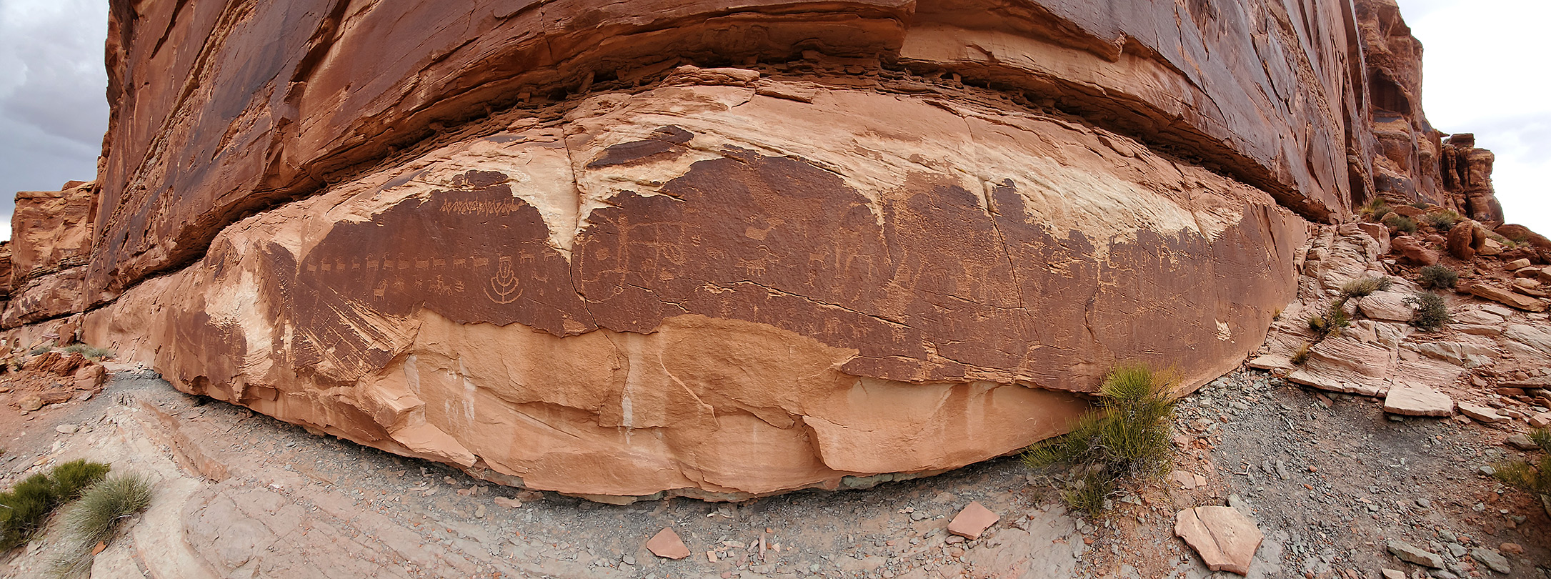 Big petroglyph panel