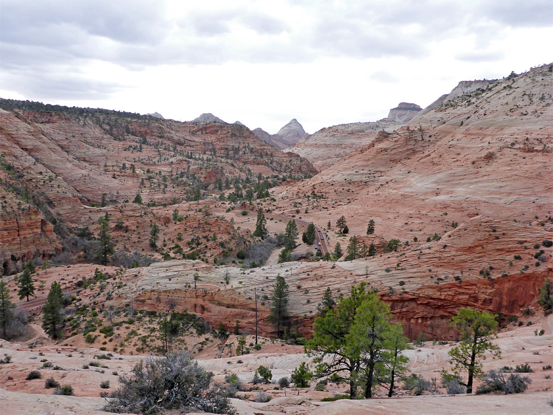 Steep slopes above highway 9