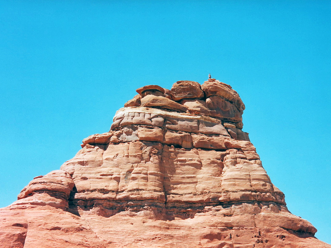 Hiker on a rock