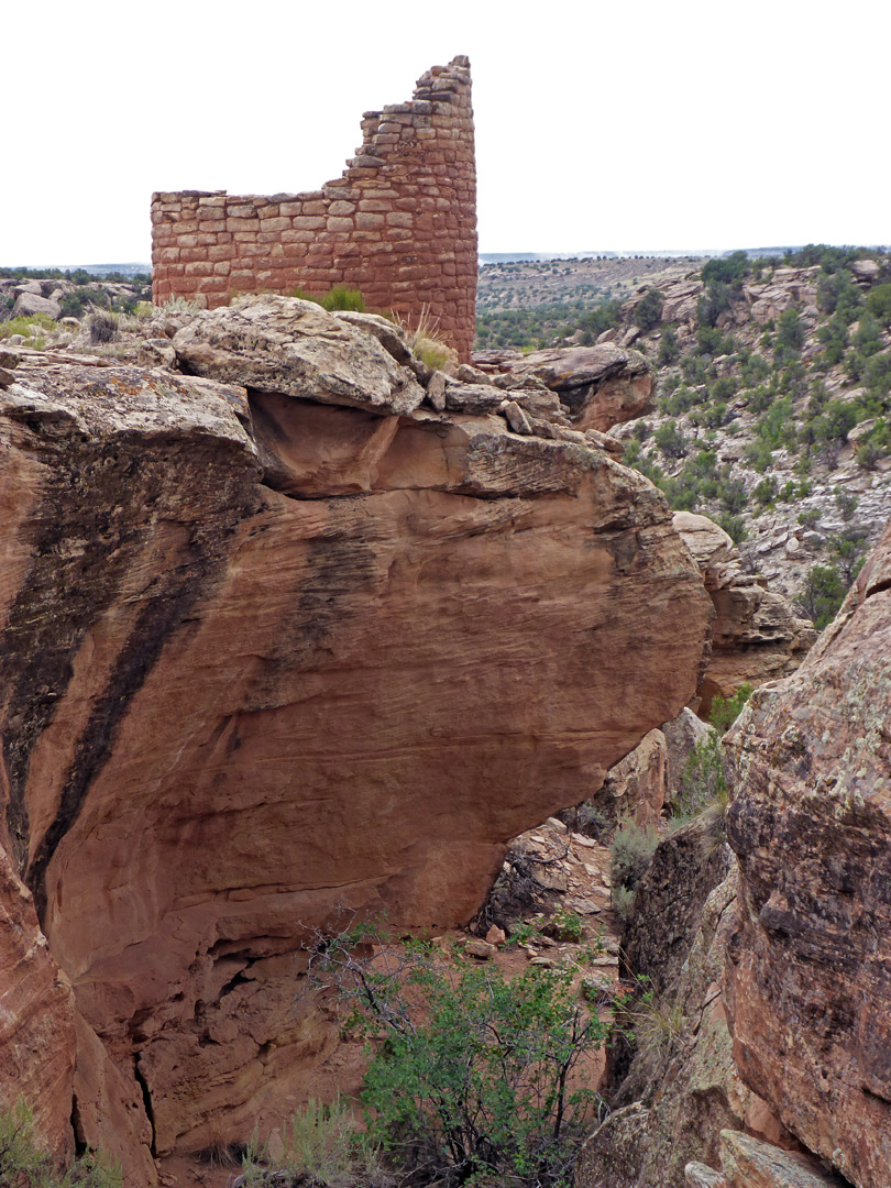 Cliff below the tower