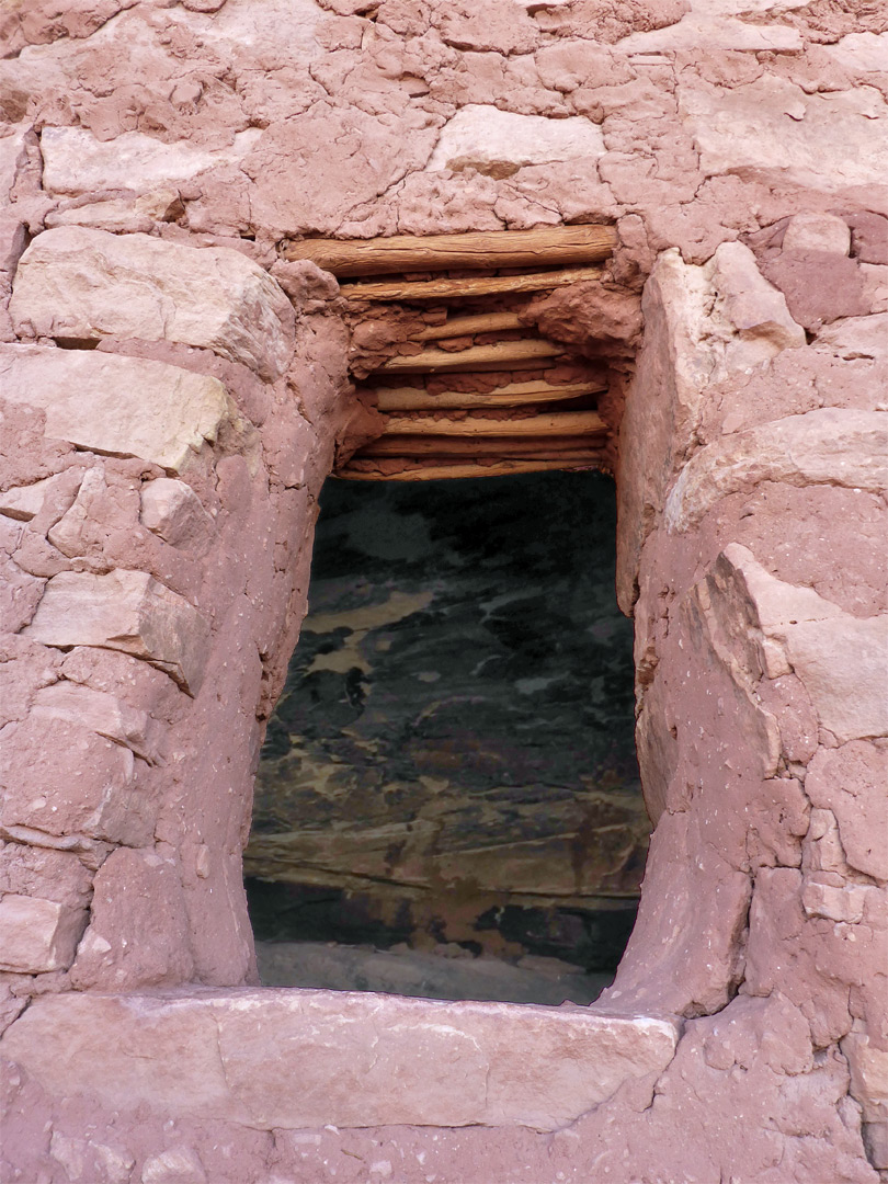 Posts above a doorway