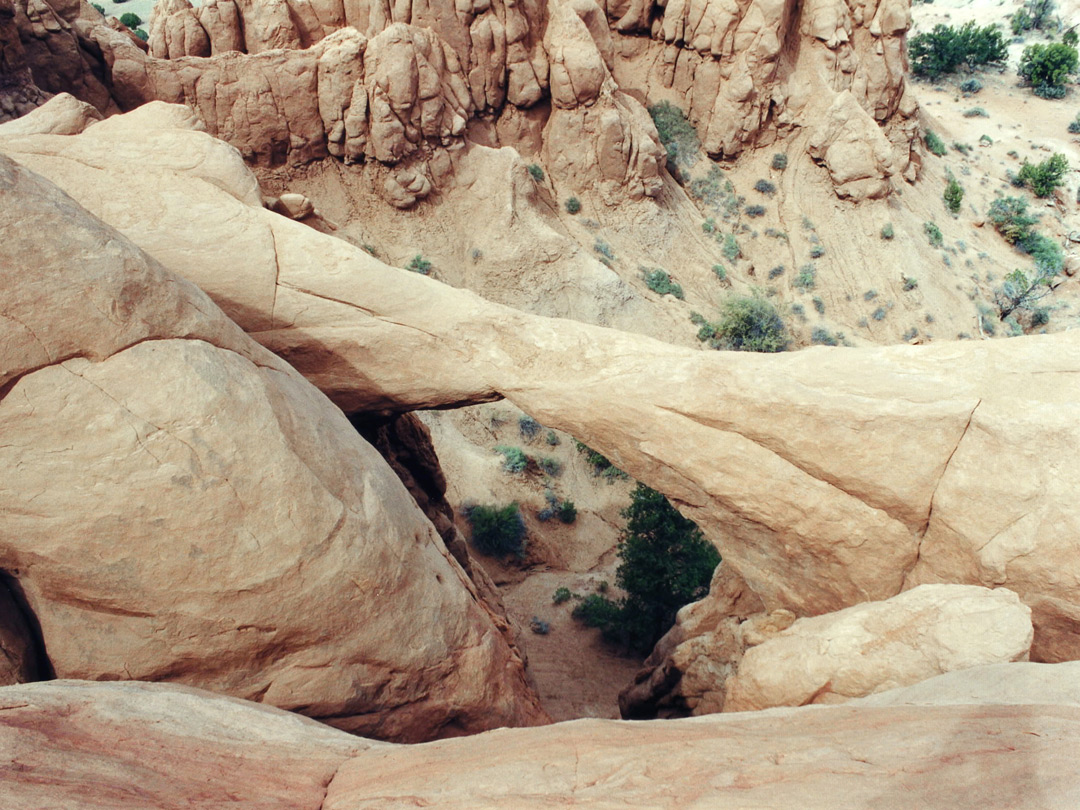 Above the arch