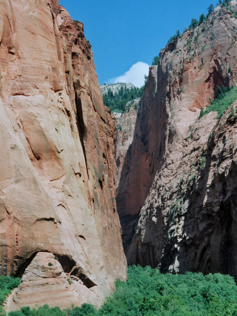 Sheer cliffs