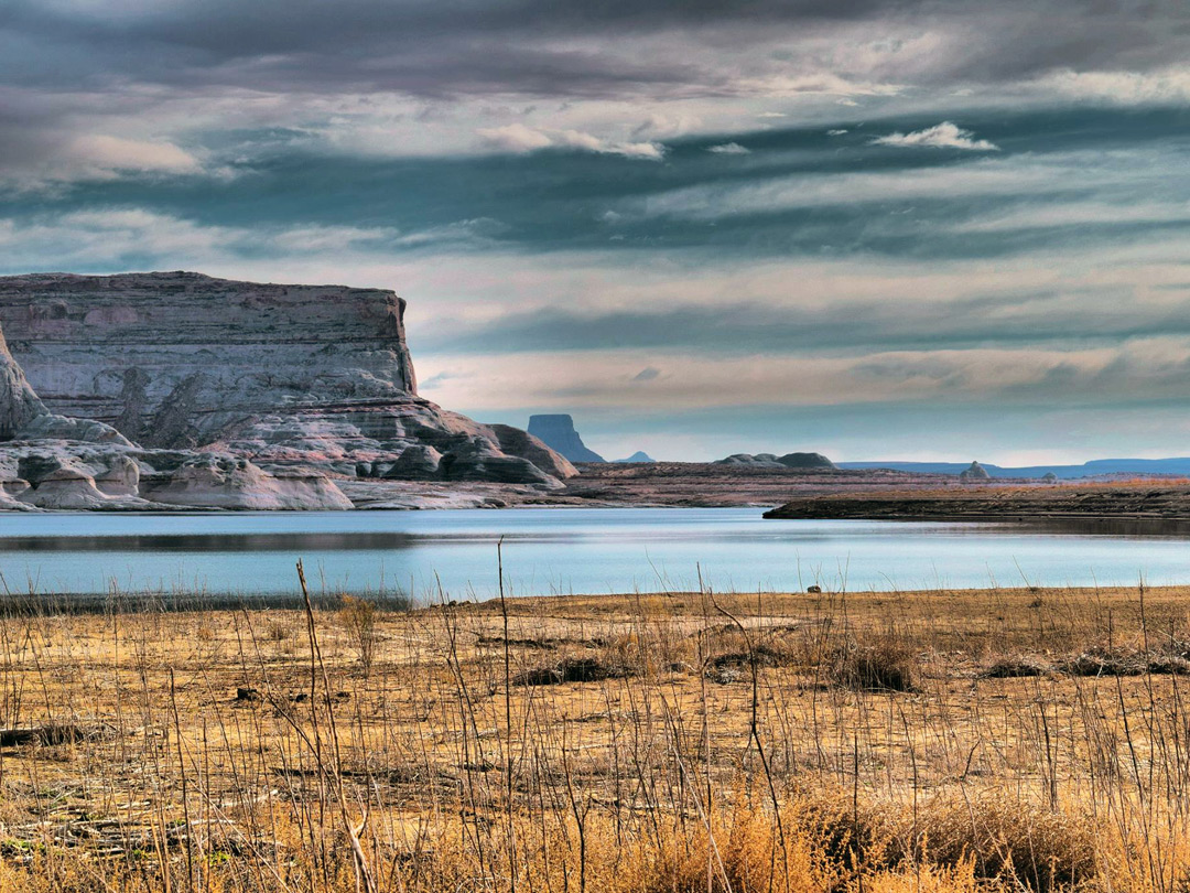 Cliffs lining Warm Creek Bay