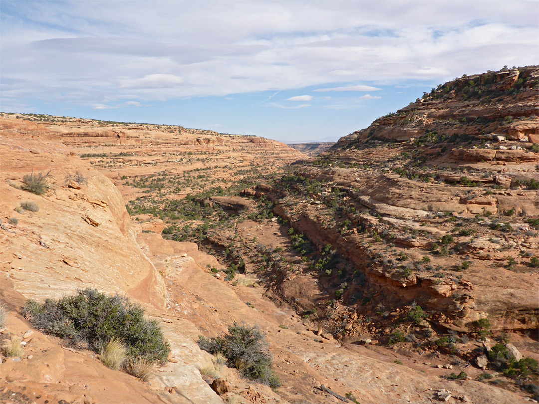 The lower canyon