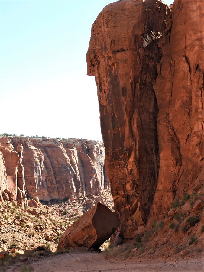 Sheer cliff