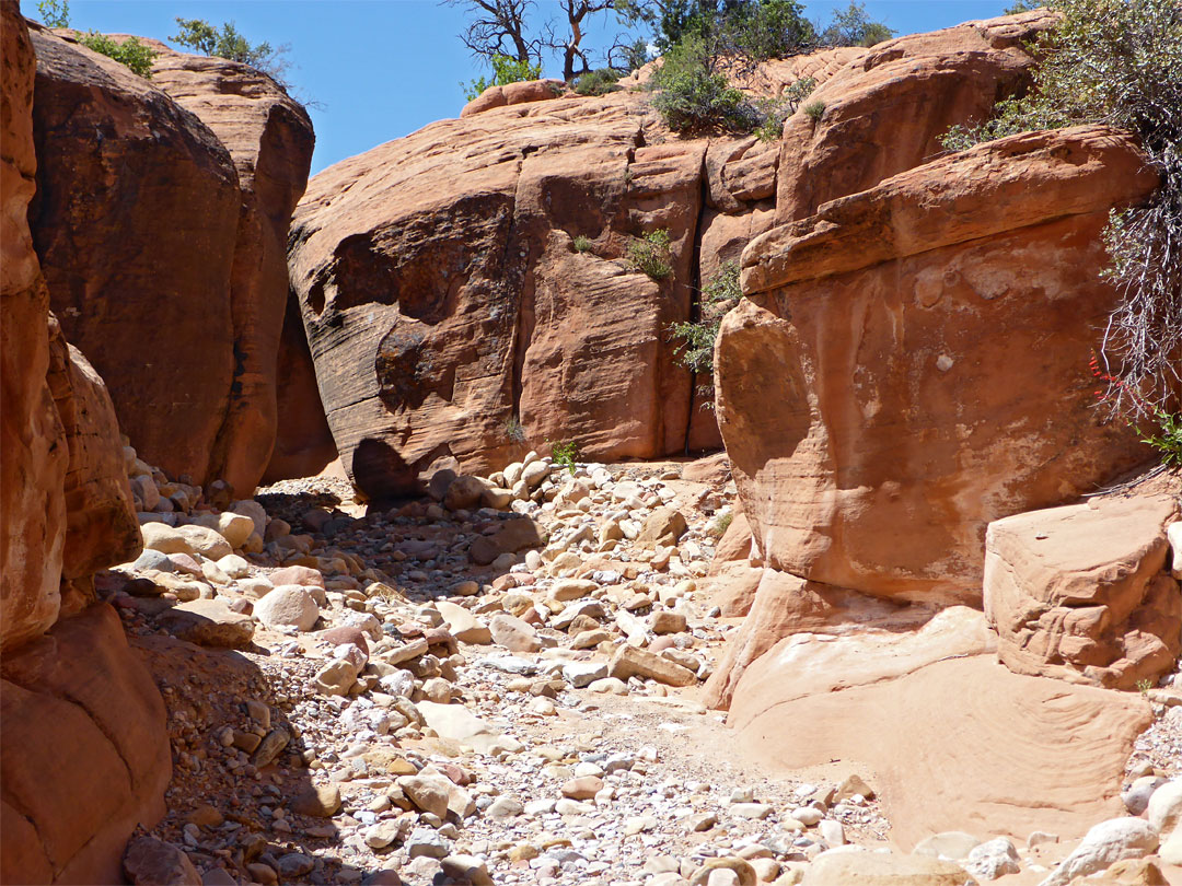 Boulders and cliffs