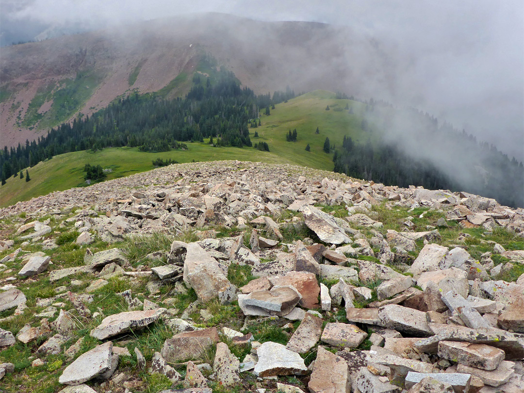 Rocks south of the peak