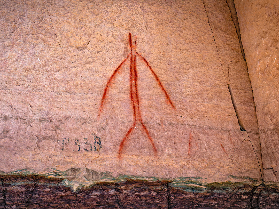 Red pictograph