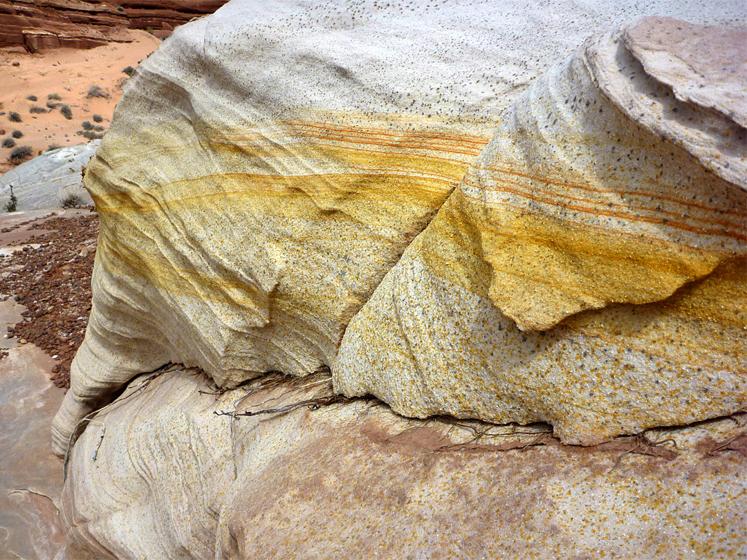 Bands of orange and yellow