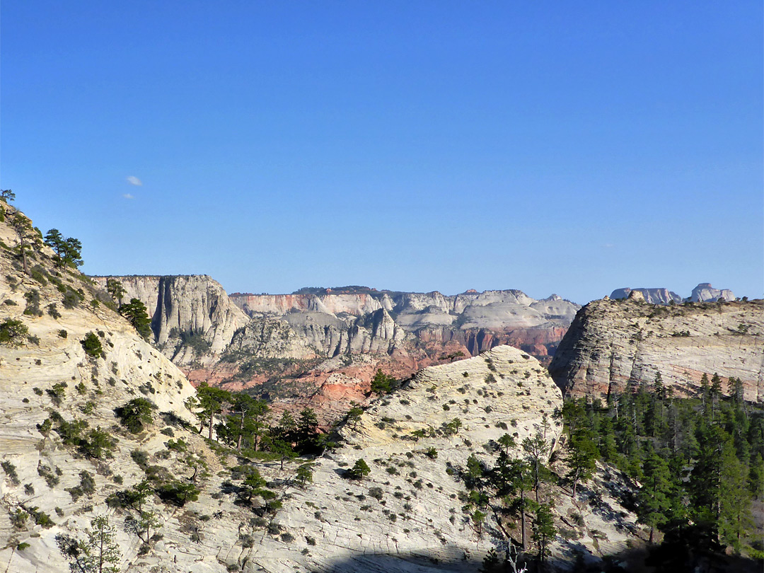 Red and white cliffs