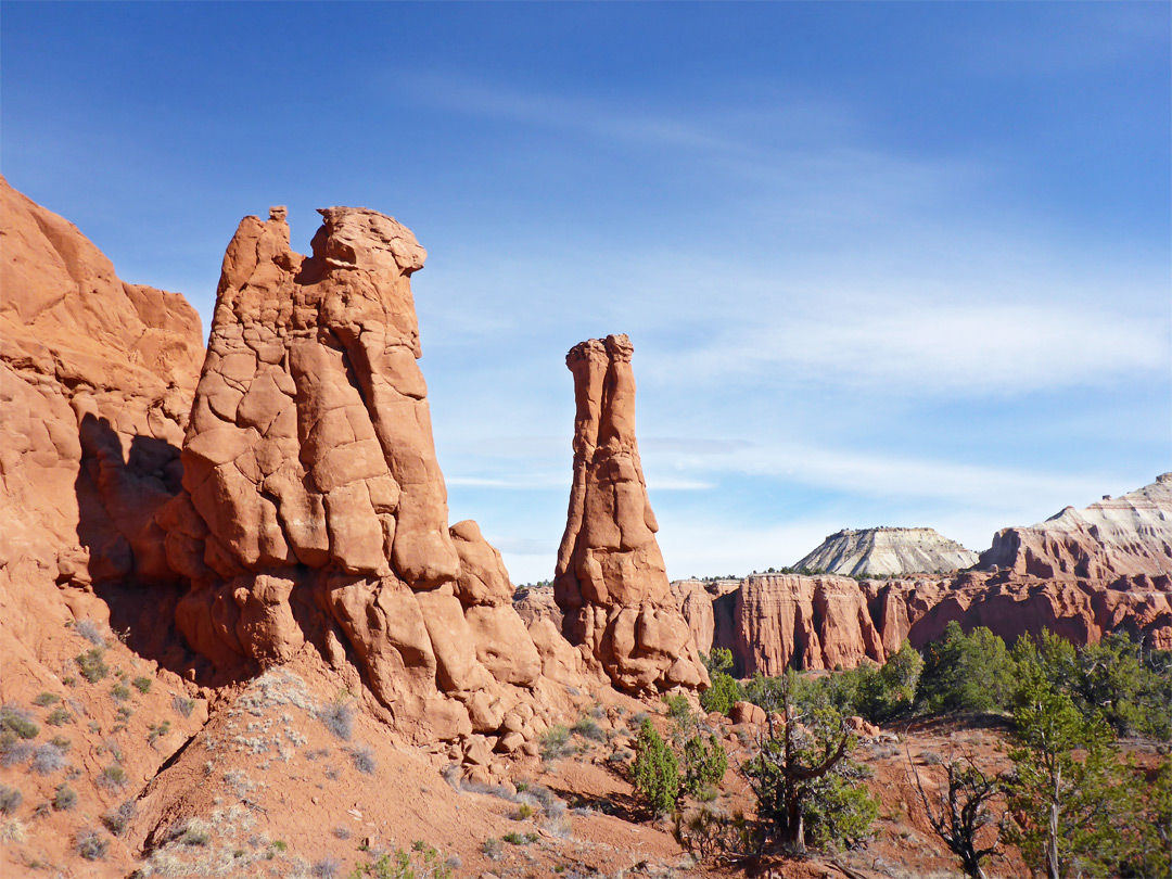 Pinnacles and cliffs