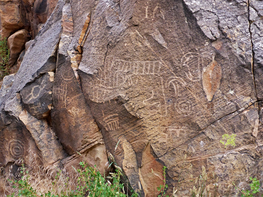 Different rock faces