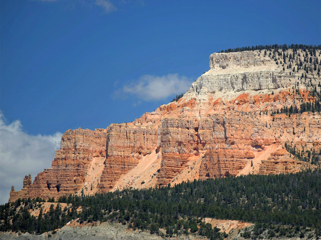 Orange and white cliffs