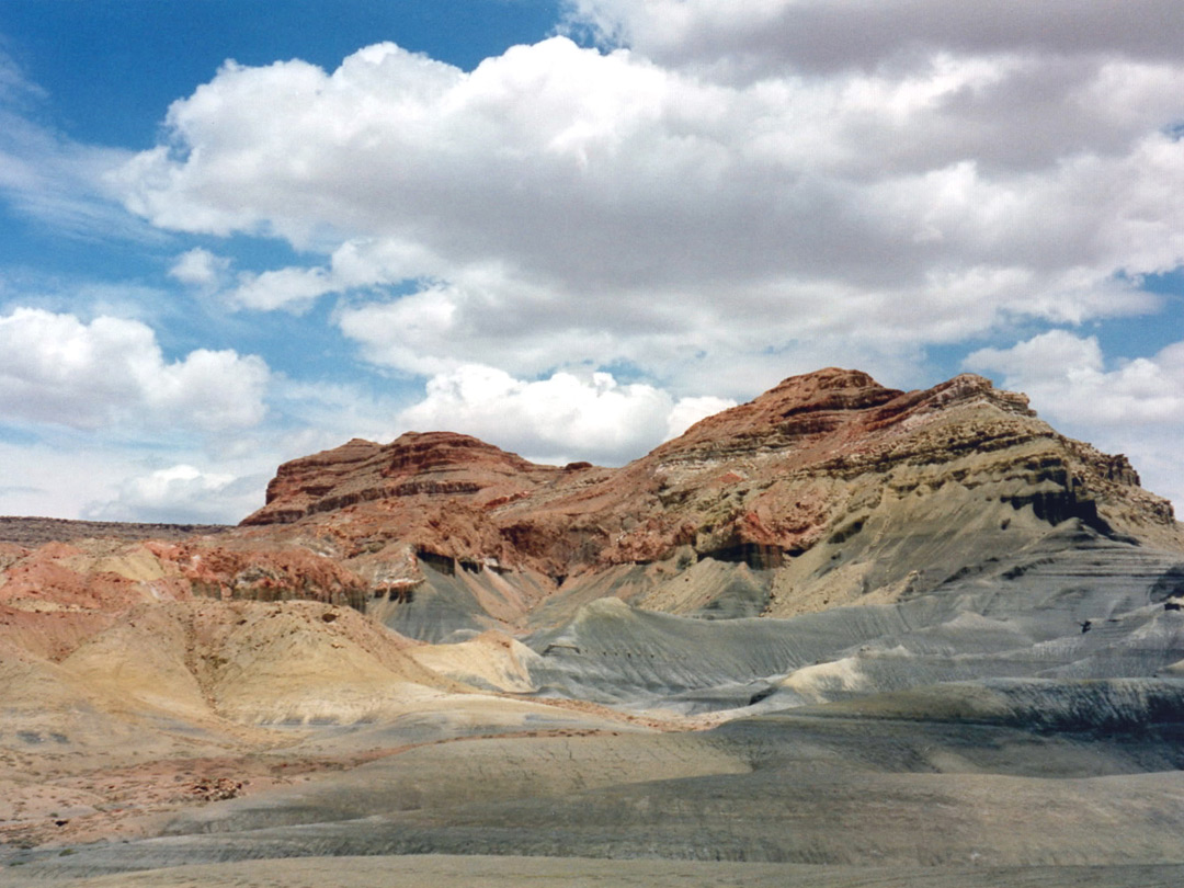 Red and grey badlands