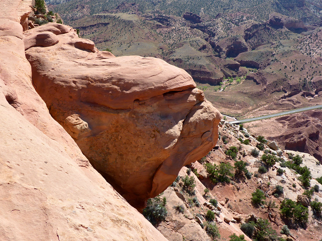 Protruding rock